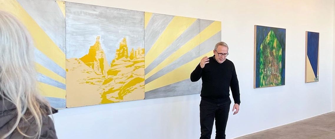 Nammagorium Guidede Gallerivandring på besøg og i samtale med Bo Bjerggaard under en Per Kirkeby udstilling